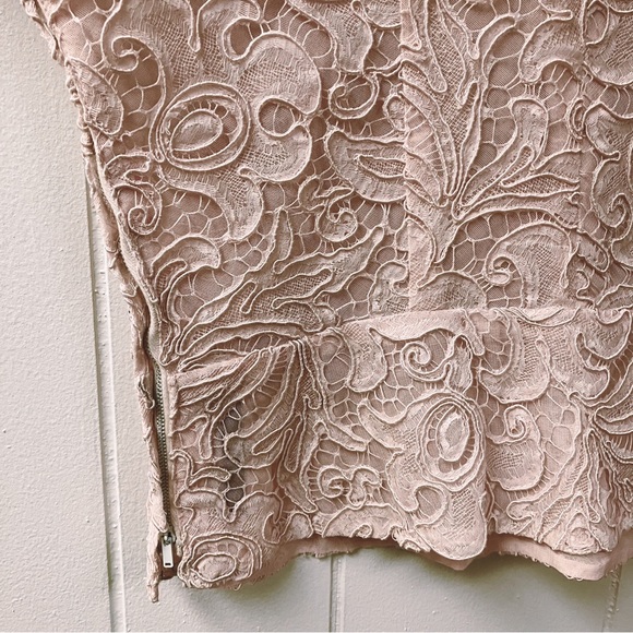 Vintage 1950s Boho Romantic Feminine Dorine Leibert NY Blush Pink Lace Top Small - Picture 3 of 8